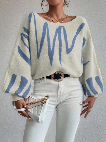 Pull à Manches Lanternes avec Imprimé : Le Top Tendance pour un Look Unique et Stylé