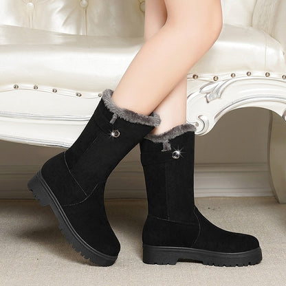 Louise – Bottines Courtes Fourrées pour un Hiver Chaleureux et Élégant