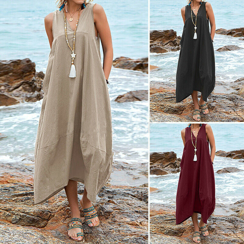 Clara, la robe en coton et lin qui allie douceur, praticité et charme naturel