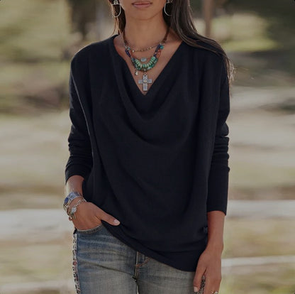 Léa – Pull femme à manches longues, alliant élégance et confort