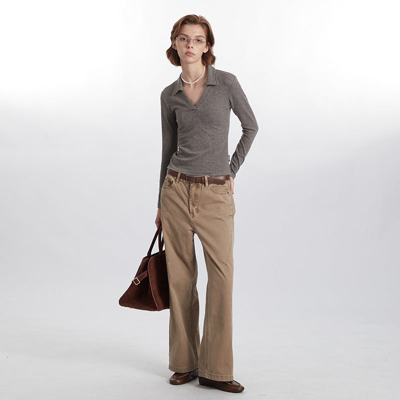 Clara – Polo cintré, élégance et confort intemporels, ajusté avec manches longues.