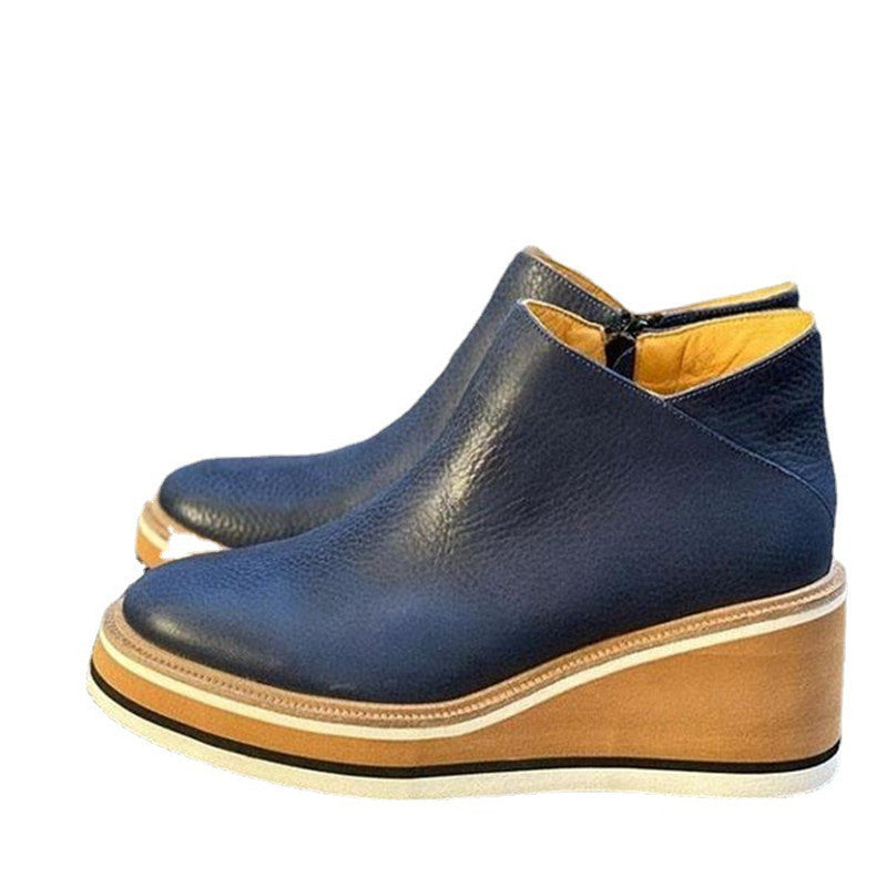 Bottes à Talon Compensé en Cuir Synthétique : Élégance et Confort pour Toutes les Occasions"