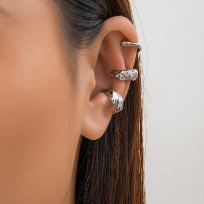 Boucle d’oreille vintage punk – Bijou audacieux en forme de virgule et goutte