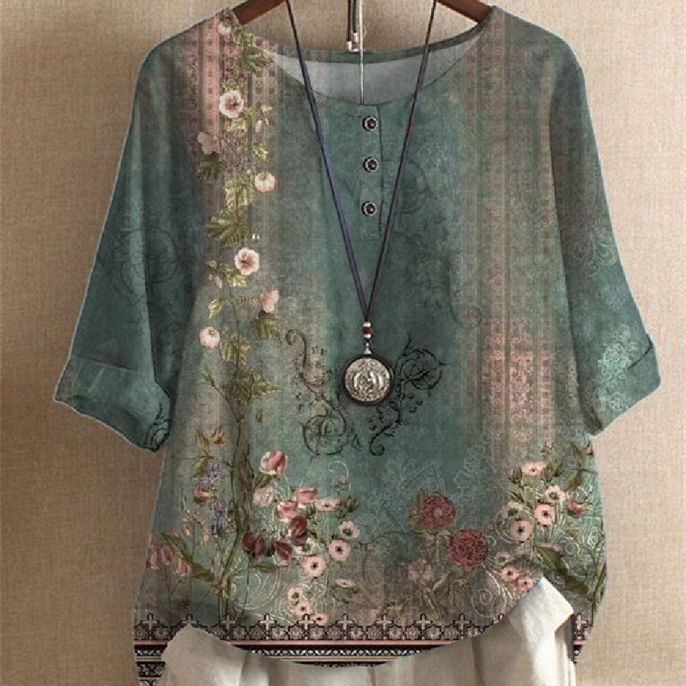 Le top décontracté pour femme de Vera Belleza allie confort et style avec son motif floral en 3D unique. Fabriqué en imitation coton et polyester, il offre un ajustement parfait et une sensation agréable sur la peau. Disponible en plusieurs couleurs et tailles allant de S à XXXL, il s'adapte à toutes les morphologies et occasions. Son design rétro artistique et ses imprimés numériques de haute qualité feront de ce top un incontournable de votre garde-robe.